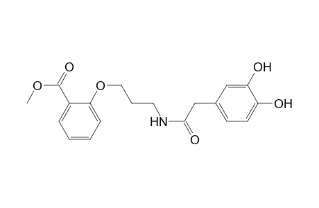 Benzoic acid, 2-[3-[[(3,4-dihydroxyphenyl)acetyl]amino]propoxy]-, methyl ester