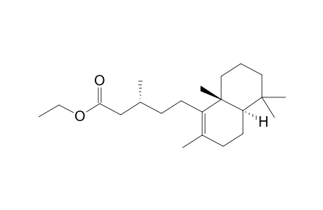 (S)-Ethyl 3-methyl-5-((4aS,8aS)-2,5,5,8a-tetramethyl-3,4,4a,5,6,7,8,8a-octahydronaphthalen-1-yl)pentanoate