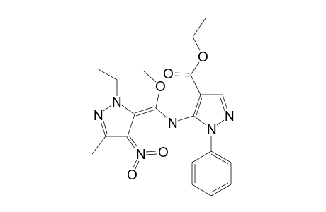ETHYL-5-[[(1-ETHYL-3-METHYL-4-NITRO-1H-PYRAZOL-5-YL)-METHOXYMETHYLENE]-AMINO]-1-PHENYL-1H-PYRAZOLE-4-CARBOXYLATE