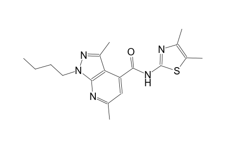 1-butyl-N-(4,5-dimethyl-1,3-thiazol-2-yl)-3,6-dimethyl-1H-pyrazolo[3,4-b]pyridine-4-carboxamide