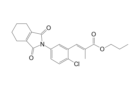 2-Propenoic acid, 3-[2-chloro-5-(1,3,4,5,6,7-hexahydro-1,3-dioxo-2H-isoindol-2-yl)phenyl]-2-methyl-, propyl ester