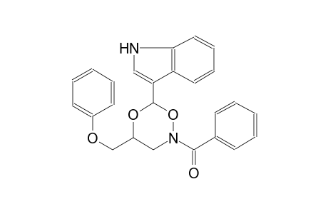 1H-indole, 3-[2-benzoyldihydro-4-(phenoxymethyl)-2H-1,5,2-dioxazin-6-yl]-