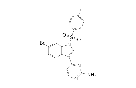 4-[6-bromanyl-1-(4-methylphenyl)sulfonyl-indol-3-yl]pyrimidin-2-amine