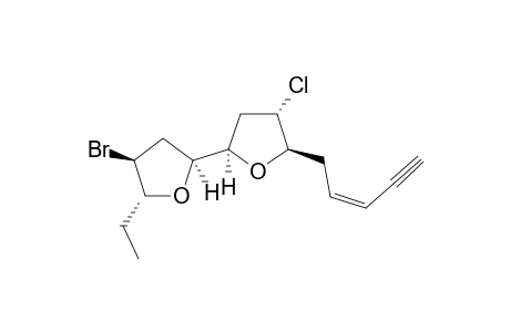 (2R,3S,5S)-3-bromanyl-5-[(2R,4S,5R)-4-chloranyl-5-[(Z)-pent-2-en-4-ynyl]oxolan-2-yl]-2-ethyl-oxolane