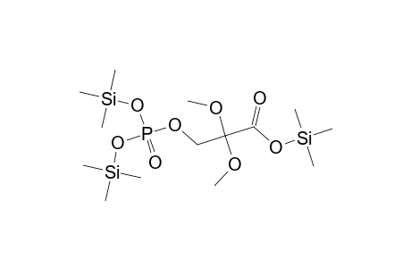 Propanoic acid, 3-[[bis[(trimethylsilyl)oxy]phosphinyl]oxy]-2,2-dimethoxy-, trimethylsilyl ester