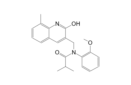 N-[(2-hydroxy-8-methyl-3-quinolinyl)methyl]-N-(2-methoxyphenyl)-2-methylpropanamide