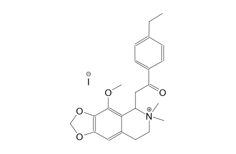 5-[2-(4-ethylphenyl)-2-oxoethyl]-4-methoxy-6,6-dimethyl-5,6,7,8-tetrahydro[1,3]dioxolo[4,5-g]isoquinolin-6-ium iodide