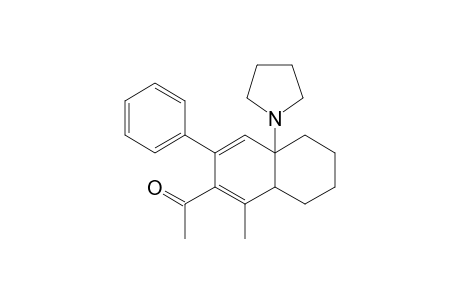 4-ACETYL-5-METHYL-3-PHENYL-1-PYRROLIDINOBICYCLO-[4.4.0]-DECA-2,4-DIENE