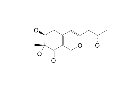 MONASCUSONE-A;6,7-DIHYDROXY-3-(2-HYDROXYPROPYL)-7-METHYL-1,5,6,7-TETRAHYDRO-ISOCHROMEN-8-ONE