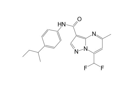 N-(4-sec-butylphenyl)-7-(difluoromethyl)-5-methylpyrazolo[1,5-a]pyrimidine-3-carboxamide