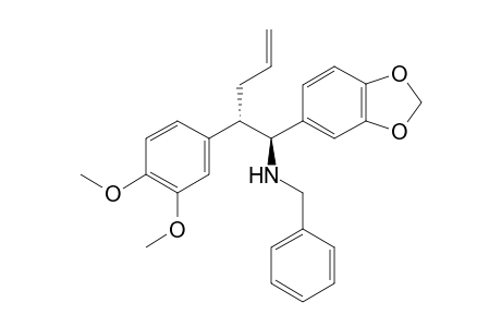 (-)-(1S,2S)-N-Benzyl-2-(3,4-dimethoxyphenyl)-1-(3,4-methylenedioxyphenyl)-4-pentenylamine