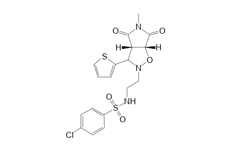 4-Chloro-N-[2-((3aS,6aR)-5-methyl-4,6-dioxo-3-thiophen-2-yl-hexahydro-pyrrolo[3,4-d]isoxazol-2-yl)-ethyl]-benzenesulfonamide
