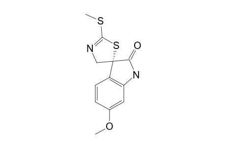 CAPPARINE-A;6-METHOXYL-2'-(METHYLTHIO)-SPIRO-[3H-INDOLE-3,5'-(4'H)-THIAZOL]-2-ONE