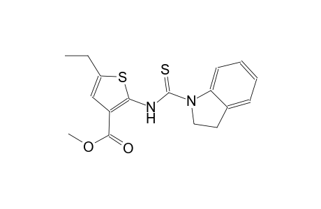 methyl 2-[(2,3-dihydro-1H-indol-1-ylcarbothioyl)amino]-5-ethyl-3-thiophenecarboxylate