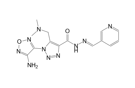 1-(4-amino-1,2,5-oxadiazol-3-yl)-5-[(dimethylamino)methyl]-N'-[(E)-3-pyridinylmethylidene]-1H-1,2,3-triazole-4-carbohydrazide