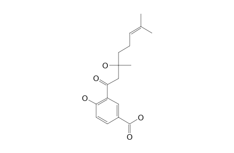 CRASSINERVIC-ACID;4-HYDROXY-3-(3',7'-DIMETHYL-3'-HYDROXY-1'-OXO-6'-OCTENYL)-BENZOIC-ACID
