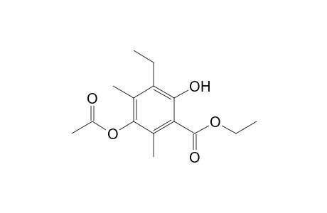 Ethyl 5-Acetoxy-2-hydroxy-3-ethyl-4,6-dimethylbenzoate