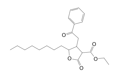 (+-)-Ethyl 5-octyl-2-oxo-4-(2-oxo-2-phenylethyl)-tetrahydro-3-furancarboxylate