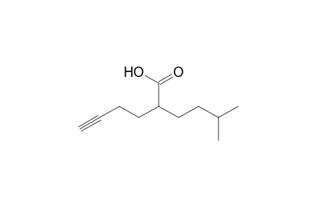 2-(3-Methylbutyl)-5-hexynoic acid