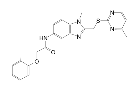 acetamide, N-[1-methyl-2-[[(4-methyl-2-pyrimidinyl)thio]methyl]-1H-benzimidazol-5-yl]-2-(2-methylphenoxy)-