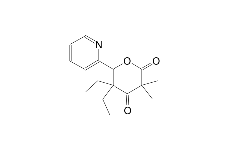 5,5-diethyl-3,3-dimethyl-6-(2-pyridinyl)dihydro-2H-pyran-2,4(3H)-dione