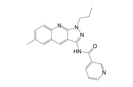 N-(6-methyl-1-propyl-1H-pyrazolo[3,4-b]quinolin-3-yl)nicotinamide