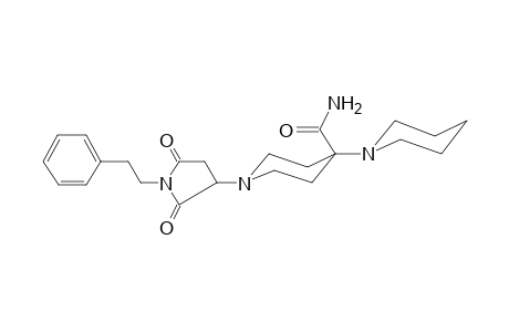 1-(2,5-diketo-1-phenethyl-pyrrolidin-3-yl)-4-piperidino-isonipecotamide