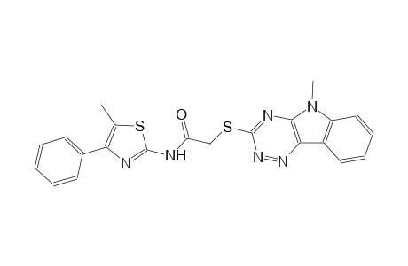 N-(5-methyl-4-phenyl-1,3-thiazol-2-yl)-2-[(5-methyl-5H-[1,2,4]triazino[5,6-b]indol-3-yl)sulfanyl]acetamide