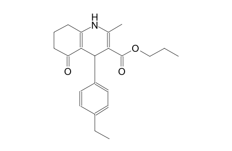 propyl 4-(4-ethylphenyl)-2-methyl-5-oxo-1,4,5,6,7,8-hexahydro-3-quinolinecarboxylate