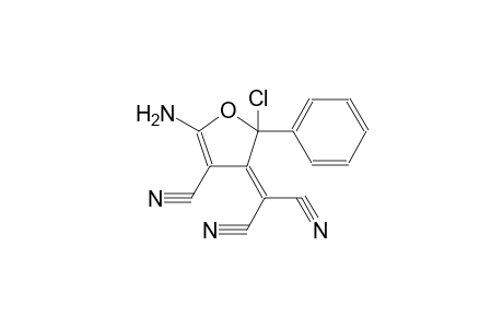 2-[5-Amino-2-chloro-4-cyano-2-phenylfuran-3(2H)-ylidene]propanedinitrile