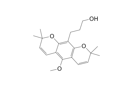 2H,8H-Benzo[1,2-b:5,4-b']dipyran-10-propanol, 5-methoxy-2,2,8,8-tetramethyl-