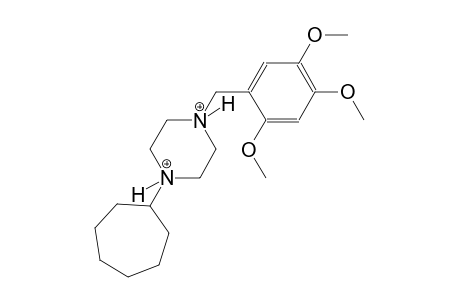 1-cycloheptyl-4-(2,4,5-trimethoxybenzyl)piperazinediium