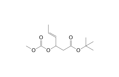 (E)-3-carbomethoxyoxyhex-4-enoic acid tert-butyl ester