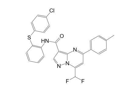 N-{2-[(4-chlorophenyl)sulfanyl]phenyl}-7-(difluoromethyl)-5-(4-methylphenyl)pyrazolo[1,5-a]pyrimidine-3-carboxamide