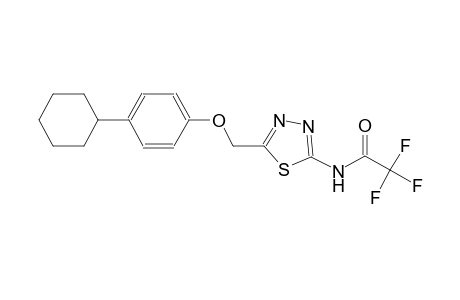 N-{5-[(4-cyclohexylphenoxy)methyl]-1,3,4-thiadiazol-2-yl}-2,2,2-trifluoroacetamide