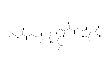 2-[1-({2-[1-({2-[(tert-butoxycarbonylamino)methyl]thiazol-4-yl}carbonylamino)-2-methylpropyl]thiazole-4-yl}carbonylamino)ethyl]-5-methyloxazole-4-carboxylic acid