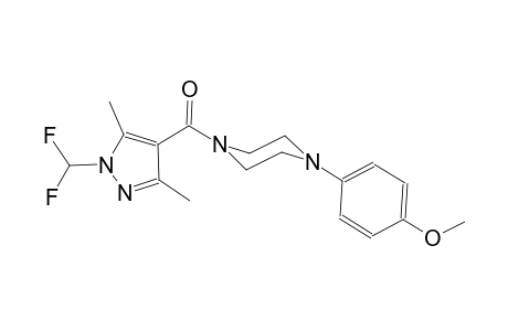 1-{[1-(difluoromethyl)-3,5-dimethyl-1H-pyrazol-4-yl]carbonyl}-4-(4-methoxyphenyl)piperazine