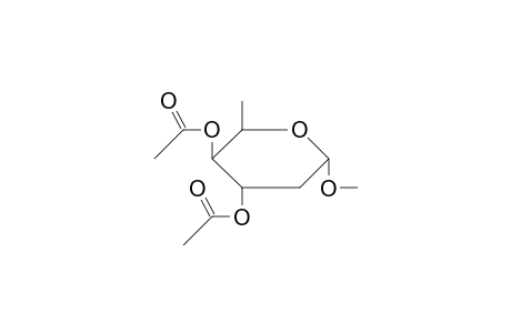 Acetic acid, 3-acetoxy-6-methoxy-2-methyl-tetrahydropyran-4-yl ester