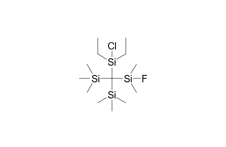 Chloranyl-diethyl-[[fluoranyl(dimethyl)silyl]-bis(trimethylsilyl)methyl]silane