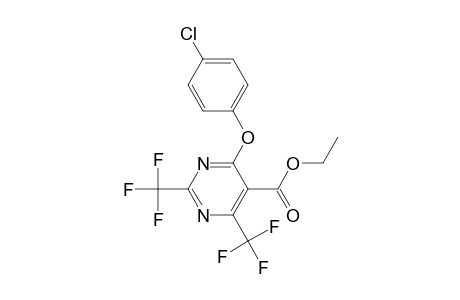 4-(4-Chlorophenoxy)-2,6-bis(trifluoromethyl)-5-pyrimidinecarboxylic acid ethyl ester