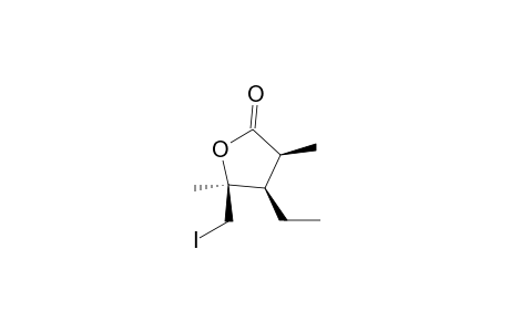 (2S,3R,4S)-3-Ethyl-4-(iodomethyl)-2,4-dimethyl-.gamma.-butyrolactone