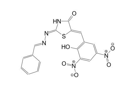 benzaldehyde, [(2Z,5Z)-5-[(2-hydroxy-3,5-dinitrophenyl)methylene]-4-oxothiazolidinylidene]hydrazone
