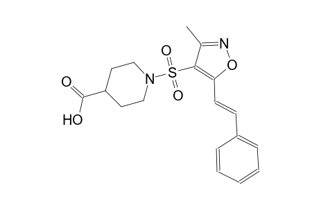 1-({3-methyl-5-[(E)-2-phenylethenyl]-4-isoxazolyl}sulfonyl)-4-piperidinecarboxylic acid
