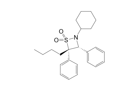 cis-4-n-Butyl-2-cyclohexyl-3,4-diphenyl-1,2-thiazetidine 1,1-dioxide
