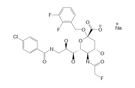 SODIUM_((2,3-DIFLUOROBENZYL)-5-FLUOROACETAMIDO-9-(4-CHLOROBENZAMIDO)-3,5,9-TRIDEOXY-D-GLYCERO-ALPHA-D-GALACTO-2-NONULOPYRANOSID)-ONATE