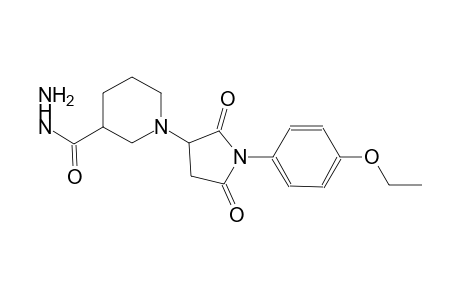 1-[1-(4-ethoxyphenyl)-2,5-dioxo-3-pyrrolidinyl]-3-piperidinecarbohydrazide