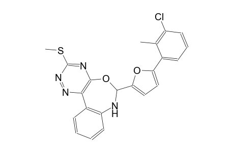 6-[5-(3-chloro-2-methylphenyl)-2-furyl]-3-(methylsulfanyl)-6,7-dihydro[1,2,4]triazino[5,6-d][3,1]benzoxazepine