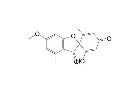 Spiro[benzofuran-2(3H),1'-[2,5]cyclohexadiene]-3,4'-dione, 2'-hydroxy-6-methoxy-4,6'-dimethyl-