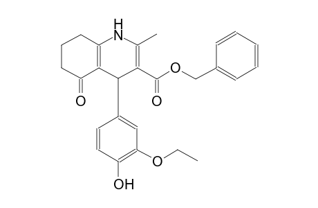 benzyl 4-(3-ethoxy-4-hydroxyphenyl)-2-methyl-5-oxo-1,4,5,6,7,8-hexahydro-3-quinolinecarboxylate