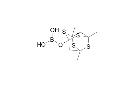 2,4,6,8-Tetrathiatricyclo[3.3.1.1(3,7)]decan-1-ol, 3,5,7-trimethyl-, monoester with boric acid (H3BO3)